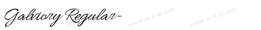 Galviory Regular字体转换